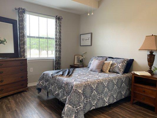 Master bedroom of our 2 bedroom floor plan.