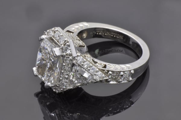 One of a kind 8 carat diamond ring by Tevington Jewelers