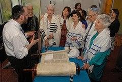 Members of Fabrangen at Slobodkah Torah rededication ceremony.