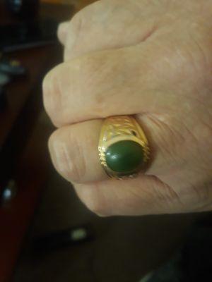 10 k gold vintage men's jade ring. What could I get for it