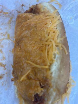 This is a coney with cheese.