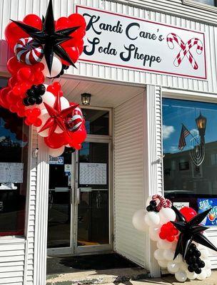 The front of a modern style soda shoppe bringing communication alive.