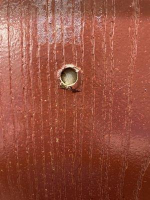 Broken peep hole