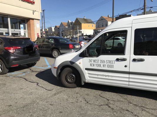 Blocking in a car in a handicap spot