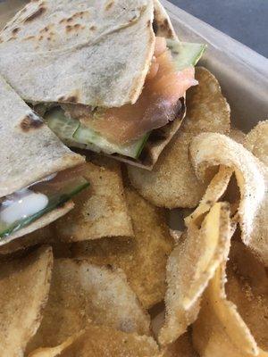 The Sea Piadina with Italian Chips