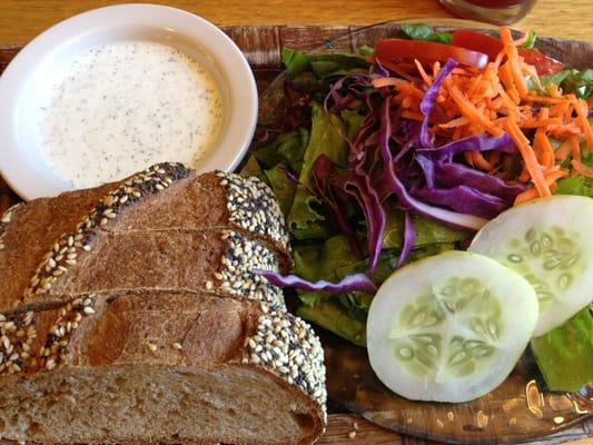 Salad & bread