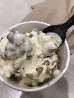 Cookie dough ice cream - extreme amounts of cookie dough (small cup)