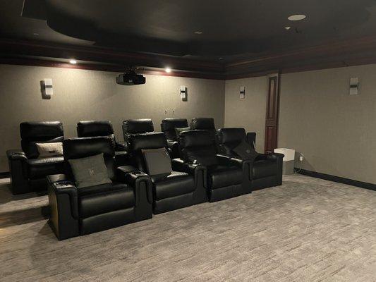 Dedicated Home Theater Cinema with Crestron and Sony in San Marino California