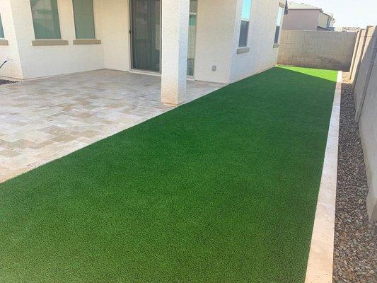 Travertine, Artificial turf