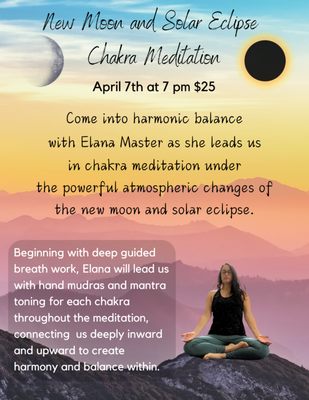 Join a Full Moon Chakra Meditation workshop April 7, at 7pm!
At Universal Healing Arts Center in Cortlandt Manor, NY