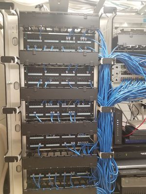 Cat 6 Cable runs with IDF set up.