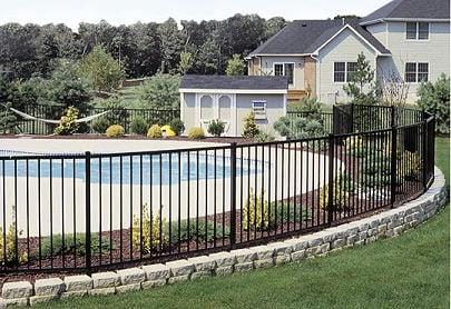 Wrought iron pool fence