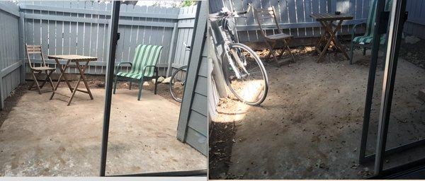 Before and after of front porch