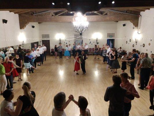 Swing dance lesson at our 50's Theme Party!