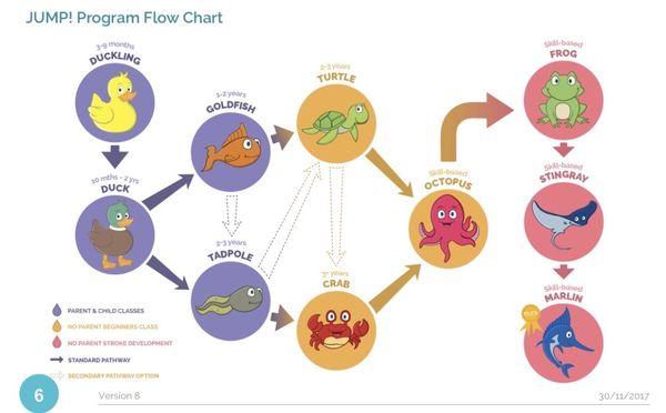 Jump! Swim Schools Programs Flow Chart