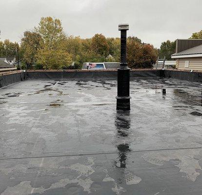 Fully Adhered EPDM Roofing System: She cleaned up nicely.