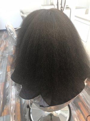 Blow out on natural hair