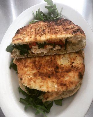 Chicken and broccoli rabe panini