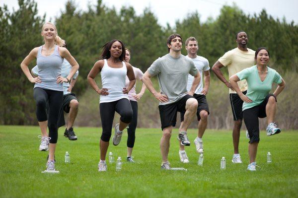 Group Fitness in the park