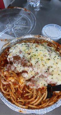 Chicken Parmigiana Pasta Dinner