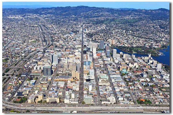 Aerial view of downtown Oakland