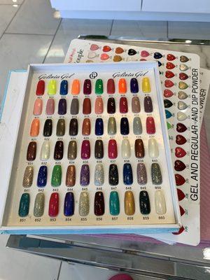 Large nail color gel and regular color selection