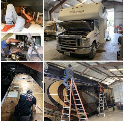 Rv repair interior and exterior