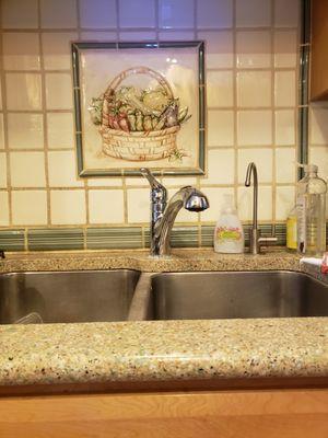 Newly installed faucet