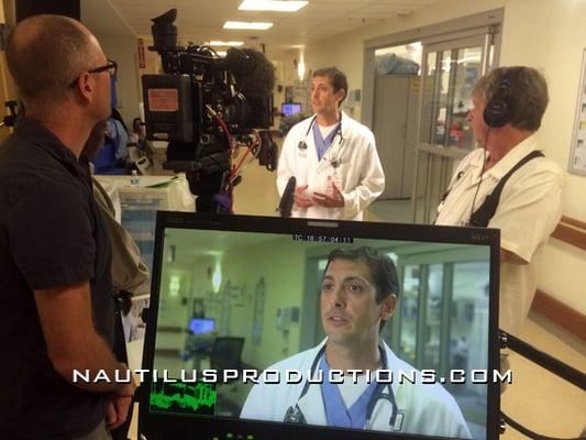 Just another day at the office for the Nautilus Productions LLC crew. Working on another patient video for Cape Fear Valley Health Systems.