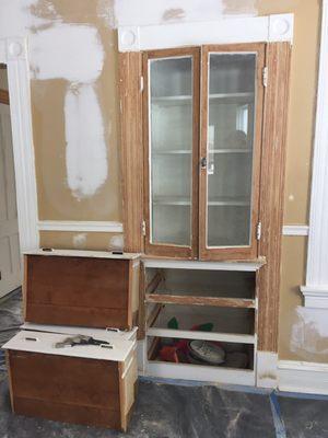 My beautiful hutch completely stripped by Dennis and his team!