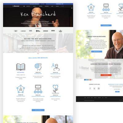 Website design and project management for Ken Blanchard sharing his personal achievements.