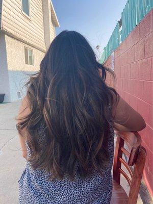 Ulta hairstylist fixed it and gave me the balayage ombré with a caramel brown