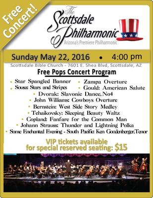 Free May 22 Pops Concert