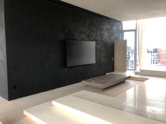 Black Venetian plaster marmorino