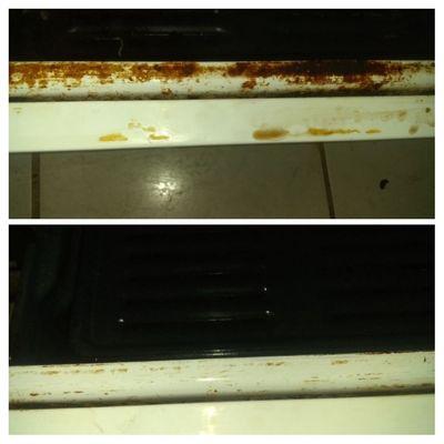 Before and after stove work