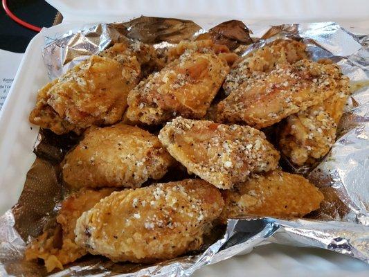 15 breaded garlic parm wings