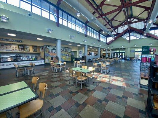 Interior of the service plaza building