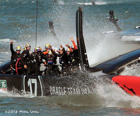 ORACLE wins the America's Cup in San Francisco, Photo by Phil Uhl