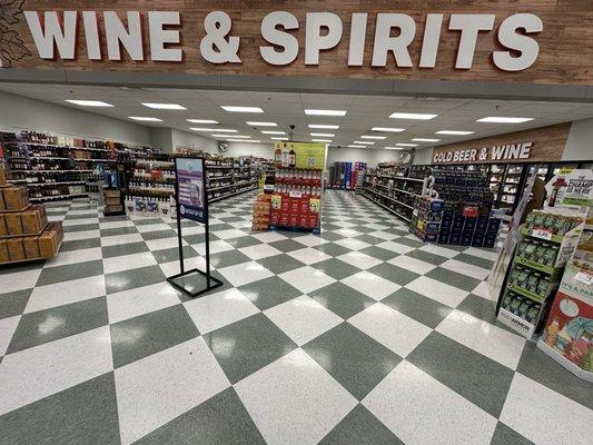 Wine and spirits area