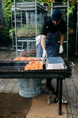 Grilled salmon