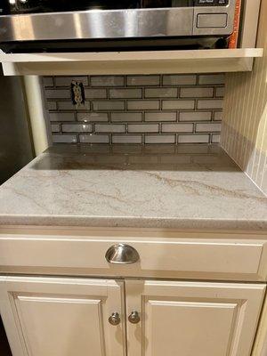 Kitchen countertops and backsplash