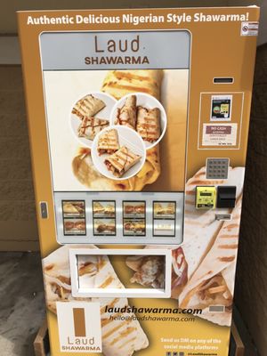 Nigerian style Shawarma vending machine...might be good but I will not be the one to try it.