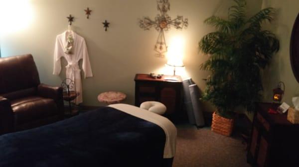 My massage space.  Relaxing, eh?