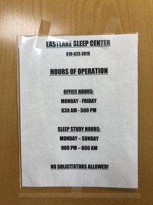 Hours of Operation