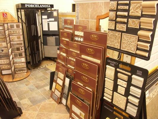 a portion of our tile department - stop in and see everything we have to offer