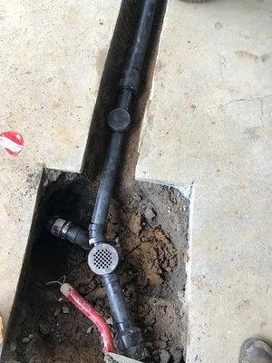 Interior Foundation Drain and Rain Drain