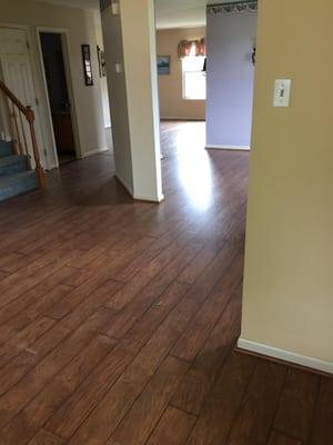 Laminate flooring throughout first floor