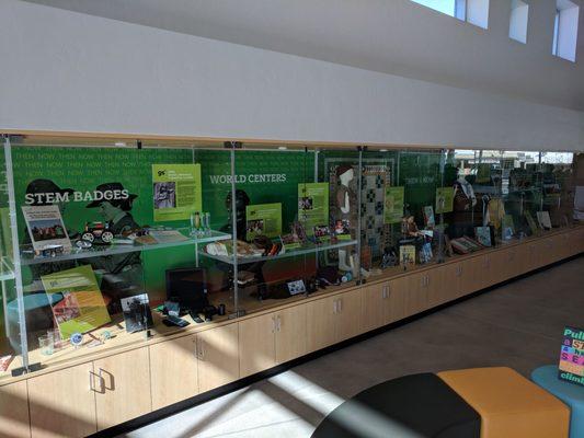 Display of historical aspects of Girl Scouts life.