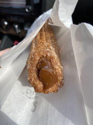 Churro with caramel. But it wasn't fresh, churro was so soft