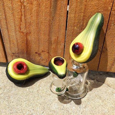 Empire glassworks new avocado piece of art